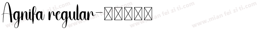 Agnifa regular字体转换